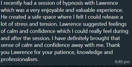 A testimonial from Carina