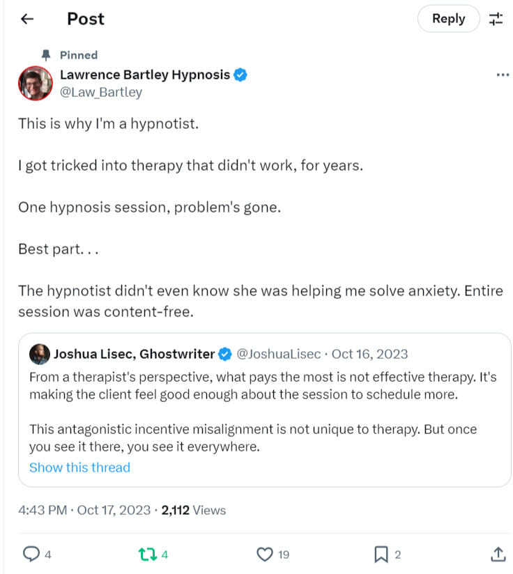 My story summarised in a tweet (X post, whatever)